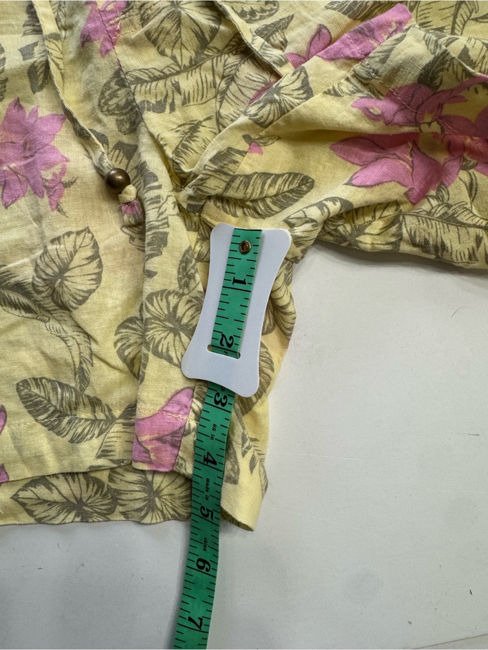 Margaritaville Island Reserve Women’s Sz M Yellow Tropical Linen Blend Shorts - Picture 5 of 8